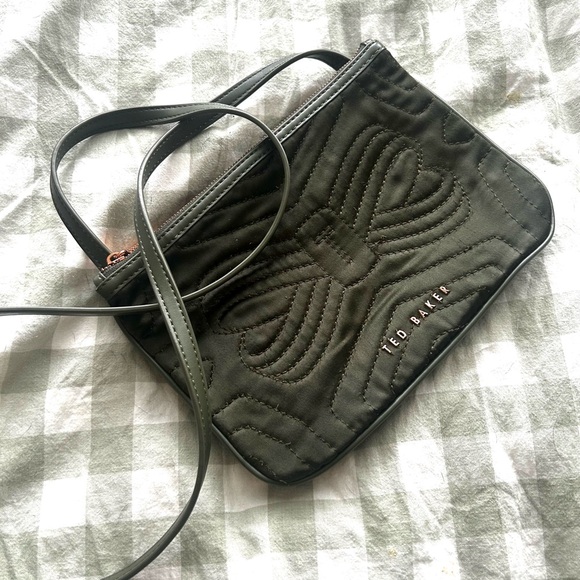 Ted Baker Handbags - Ted Baker Olive Quilted Bow Crossbody Bag